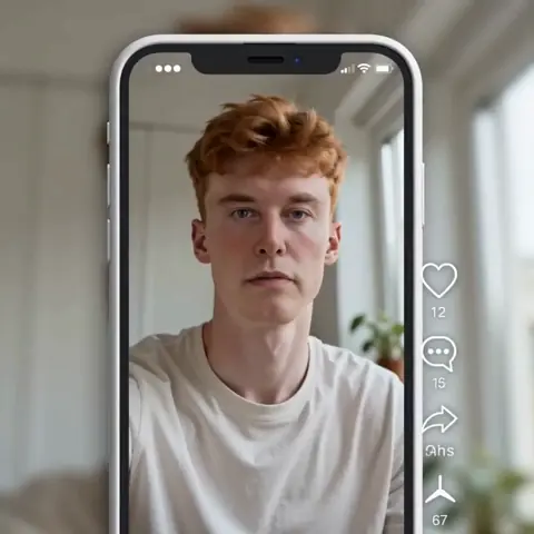 Social media GIF face swap post