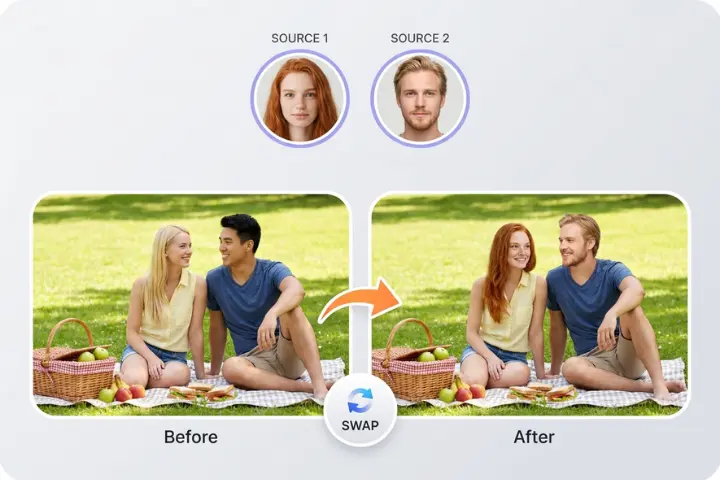 Two people having a picnic