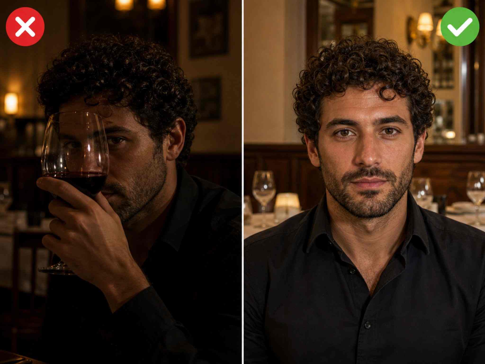 Clear unobstructed faces compared with blurred or blocked faces for face swapping